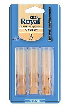 Rico Royal Clarinet Reeds Pack of 3, Strength 2 image 1