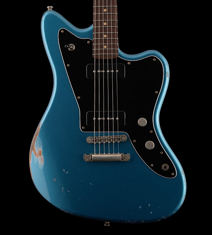 ギター Fano Guitars JM6 Oltre Lake Placid Blue Fano JM6 Oltre Humbucker-Mount TV Jones Classic – Lake