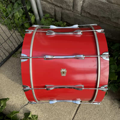 Ludwig 20” x 10” (Deep) - Red Marching / Concert Bass Drum Monroe Keystone image 5