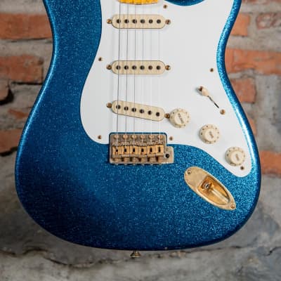 Fender Custom Shop Limited Edition 20th Anniversary Relic Stratocaster Blue Sparkle RARE 2015 VIDEO! (cod.826UG) image 2