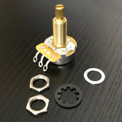 CTS Long Shaft Guitar Pot 500K Audio 450G Series 24mm Brass Sleeve image 2