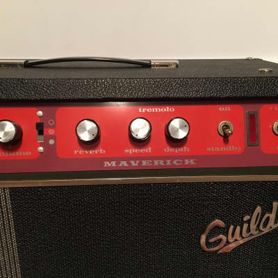 Guild Maverick 1971 Black, Red(s), and Grey(s) image 4