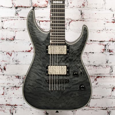 LTD 2015 40th Anniversary H7 7-String Electric Guitar, Flat Gray Quilt w/ Case x5036 (USED) for sale