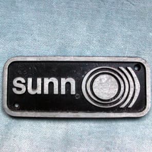 Vintage Sunn Amp Emblem Speaker Cabinet Logo Amplifier Badge Nameplate Enforcer Stinger PA Monitors image 1