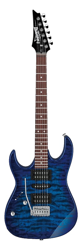 Ibanez Gio GRX70QAL Left-Handed Electric Guitar Transparent Blue Burst image 1