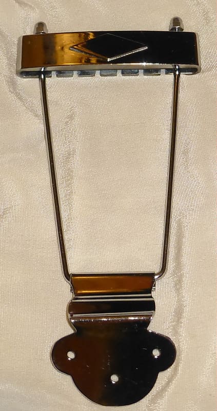 Vintage Gibson Chrome Diamond Trapeze Tailpiece 1965 ES Models Mint image 1