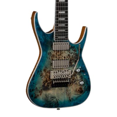 Dean Exile Select Floyd 7 Guitar - Burl Poplar Satin Turquoise Burst image 3