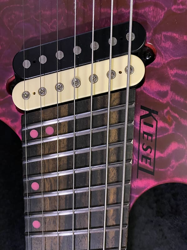 Kiesel CL7 Pink Burst キルテッドメイプル 7弦 Electric Guitar Kiesel CL7 Pink Burst Quilted Maple Headless 7