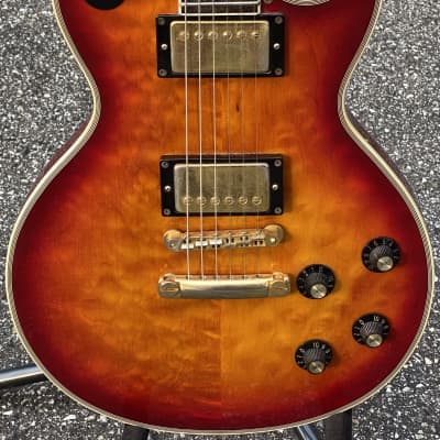 D’Agostino Single Cut Single Cut Electric Guitar Cherry Sunburst Quilted Maple Top image 2