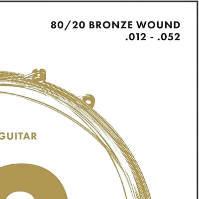 Fender 70L 80/20 Bronze Ball End Acoustic Guitar Strings, Light 12-52, 3-Pack image 3