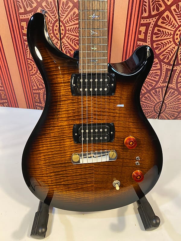 PRS SE Paul's Guitar Electric Guitar Black Gold Sunburst Reverb
