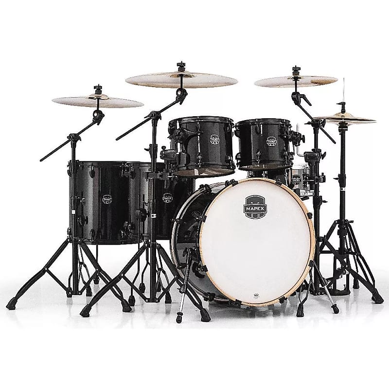 Mapex AR628SB Armory 22x18" / 10x8" / 12x9" / 14x14" / 16x16" / 14x5.5" 6pc Studioease Shell Pack with Black Hardware image 1