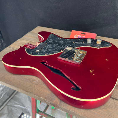 Real Life Relics Fully Loaded 69 Tele® T  Body Top Bound Aged Candy Apple Red #1 image 5