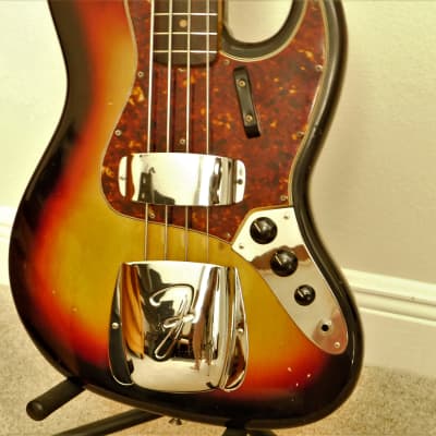 1964 Fender Jazz Bass black w/matching headstock and orig