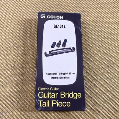 GE101Z Nickel Gotoh  Zinc Diecast Tailpiece w/ Metric Studs for Import Guitars image 2