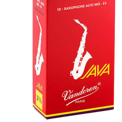 Vandoren Java Red Alto Saxophone Reeds Strength 3.5 (Box of 10) image 2