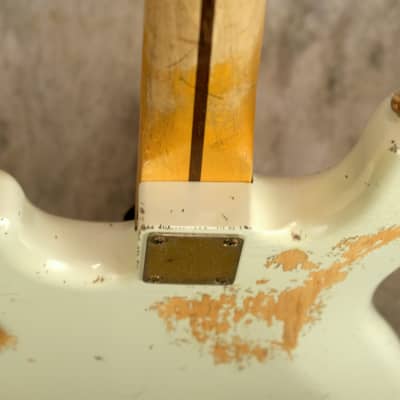 Alnus Bass Luthier made Precision Bass - Aged Olympic White image 15