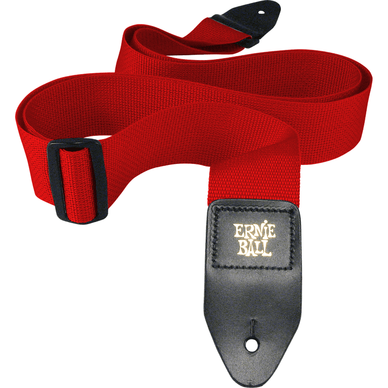 Ernie Ball Red Polypro Guitar Strap image 1