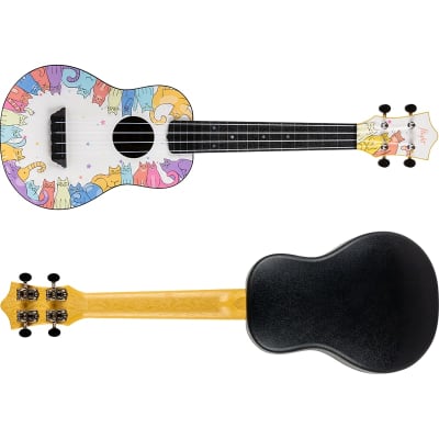 Flight TUC-KITTY Concert Travel Ukulele - linden wood top with an ABS body, neck, fretboard and bridge. image 5