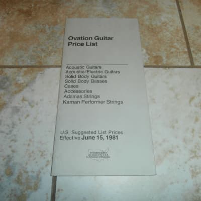 Vintage 1981 Sigma (Martin) Guitar Retail Price List! D10 Vintage 1981 Sigma (Martin) Guitar Retail Price List! D10
