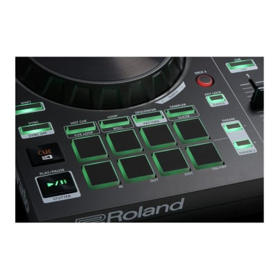 Roland DJ-202 Lightweight Design Easy-Grab Handles Plug-and-Play Connectivity Two-Channel Four-Deck USB Powered Serato DJ Controller with Serato DJ Pro Upgrade image 6