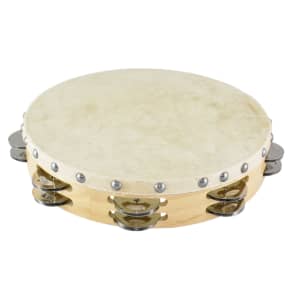 Latin Percussion CP380 CP 10" Double-Row Wood Tambourine w/ Head