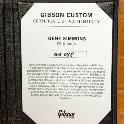 Gibson - Gene Simmons EB-0 - Bass Guitar - Ebony - w/ Gene Simmons EB-0 Bass Hardshell Case - xS048 image 17