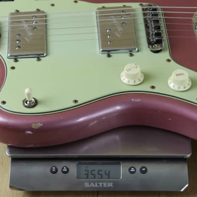 Fender Custom Shop Dealer Select CuNiFe Wide Range Jazzmaster Relic, Burgundy Mist, Left Handed R118687 image 5