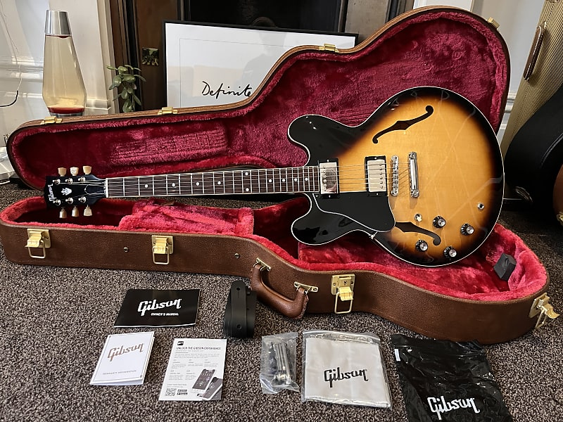 Gibson ES-335 Left-Handed 2023 - Vintage Burst brand new | Reverb UK