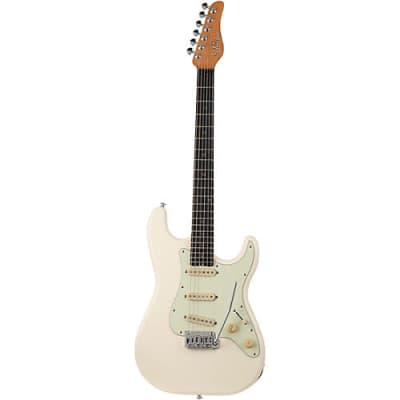 Schecter Guitar Research Nick Johnston Traditional Electric Guitar Atomic Snow Mint Green Pickguard 368