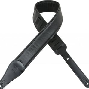 Levy's Guitar Strap, M17CG-BLK, 2 1/4' Garment Leather w/ Foam Padding, Black image 3