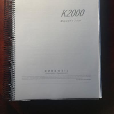 Kurzweil K2000 Musician’s Guide image 1