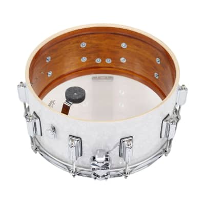 Rogers SuperTen Wood Shell Snare Drum 14x6.5 Black Diamond Pearl image 4