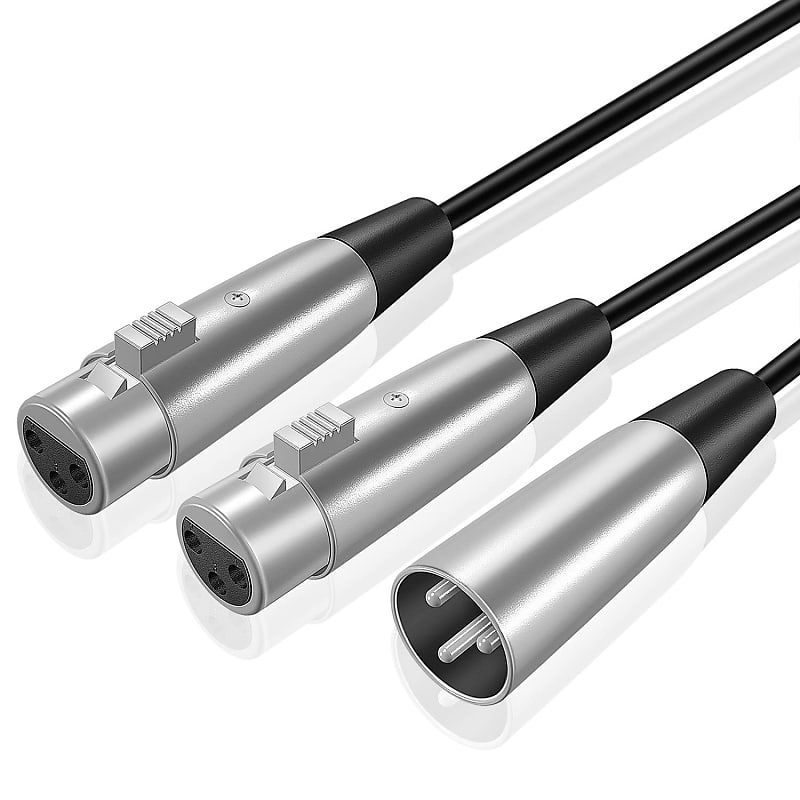 TNP Premium 3 Pin XLR Female to 1/4 inch (6.3mm) Male TRS Stereo Jack,  Balanced Microphone, Gold Plated XLR to 1/4 Adapter Cable for Powered  Speakers