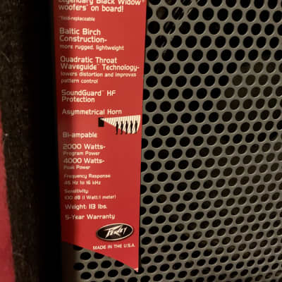 Pair of Peavey SP4 v2 4000W 3-way Passive PA Speakers image 2