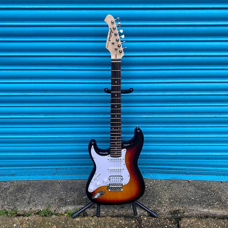 Aria - STG 004 Electric Guitar Left Hand Sunburst | Reverb