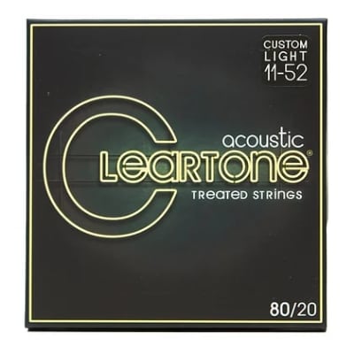 Cleartone 011-.042 CUSTOM LIGHT 80/20 Bronze Acoustic Guitar Strings 7611 6 PACKS