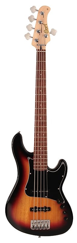 Cort GB35JJ 5-String Bass, Active 2-Band EQ, 3 Tone Sunburst, GB35JJ3TS-U image 1