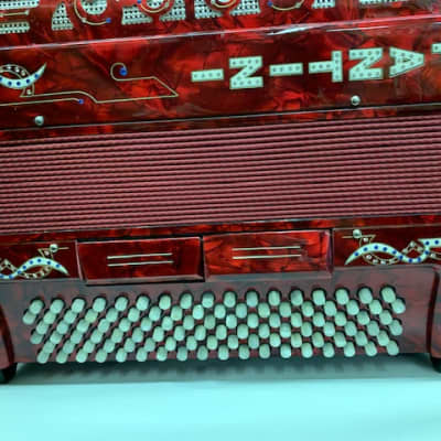 Fantini Sharino 3 row accordion with midi - Red image 4