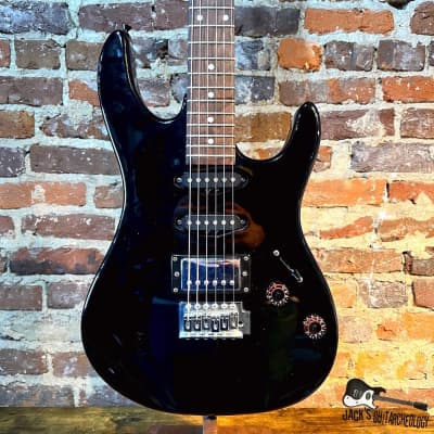 Rogue Super S-Style Electric Guitar w/ Upgraded Bridge Pickup (2000s - Black) for sale