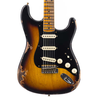 Fender Custom Shop 1957 Stratocaster Heavy Relic, Lark Guitars Custom Run -  2 Tone Sunburst (419) for sale
