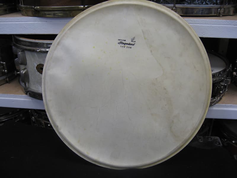 Slingerland 16 Calf Skin Logo Tom Head Lotcbu 1192 Reverb