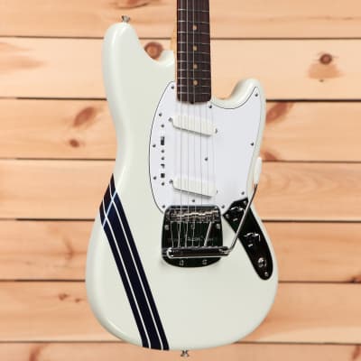 Fender Custom Shop 1964 Mustang NOS - Olympic White with Baltic Blue Racing Stripe - CZ562674 image 1