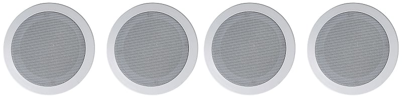 4 Rockville HC55-16 White 5.25&quot; 300 Watt In-Ceiling Home Theater Speakers 16 Ohm  			