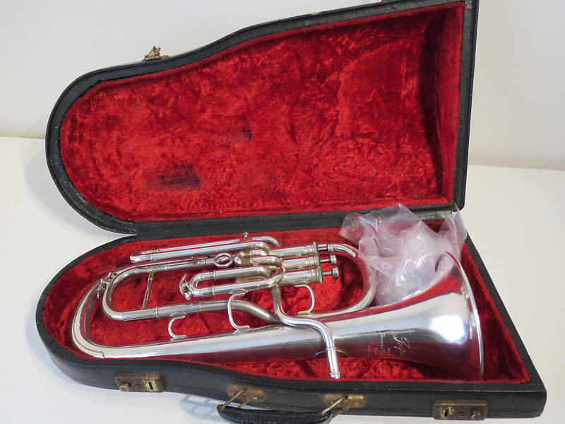 1955 Boosey & Hawkes Imperial Tenor Horn Silver Plated with 1955 Boosey & Hawkes Imperial Tenor Horn Silver Plated with