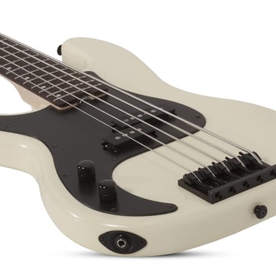 Schecter P-5 5-String Bass, Left-Handed, Ivory image 10