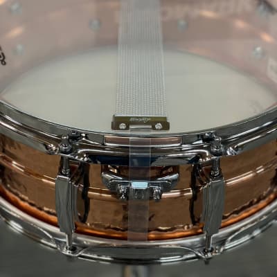 LUDWIG 14X5 HAMMERED COPPERPHONIC SNARE DRUM image 7