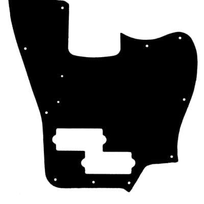 Custom Pickguard For 2011- 2018 Made in Indonesia Squier by Fender Vintage Modified Jaguar Bass Special - Black/White/Black/White/Black .110" image 1