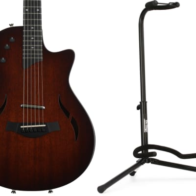 Taylor T5z Classic Deluxe Hollowbody Electric Guitar - Gloss Shaded Edgeburst  Bundle with On-Stage XCG-4 Classic Guitar Stand image 1