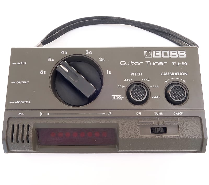 Vintage 80's Boss TU-60 Guitar Tuner - Made in Japan - Early Model LED  Strobo Display u0026 Pitch Adjust